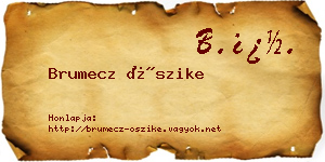 Brumecz Őszike névjegykártya